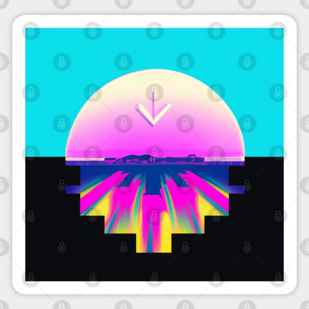 Colorful cyber abstraction portal with an arrow Sticker by SJG-digital